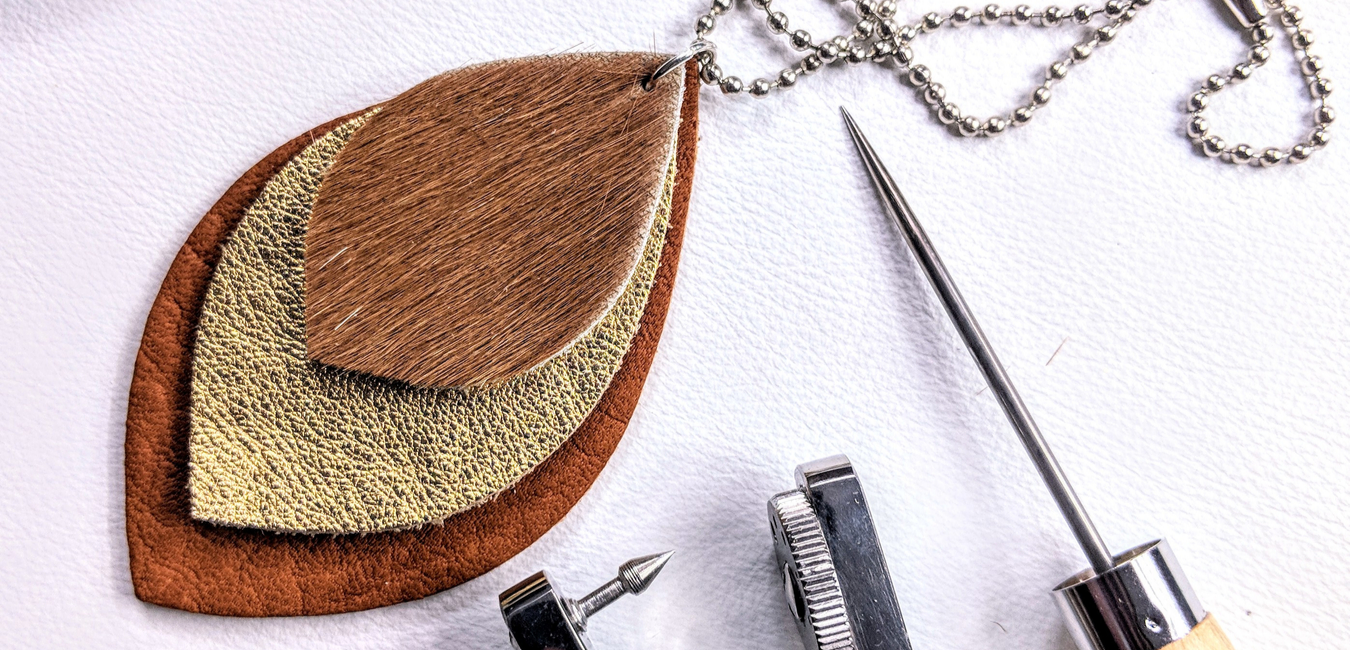 How-To Make An Easy Leather Pendant Necklace