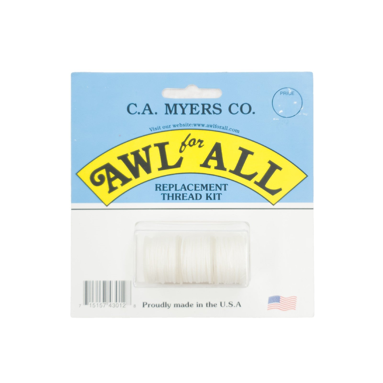Sewing Awl Stitching Tool, Needles & Thread, Thread 3 Pack / White Thread | The Leather Guy