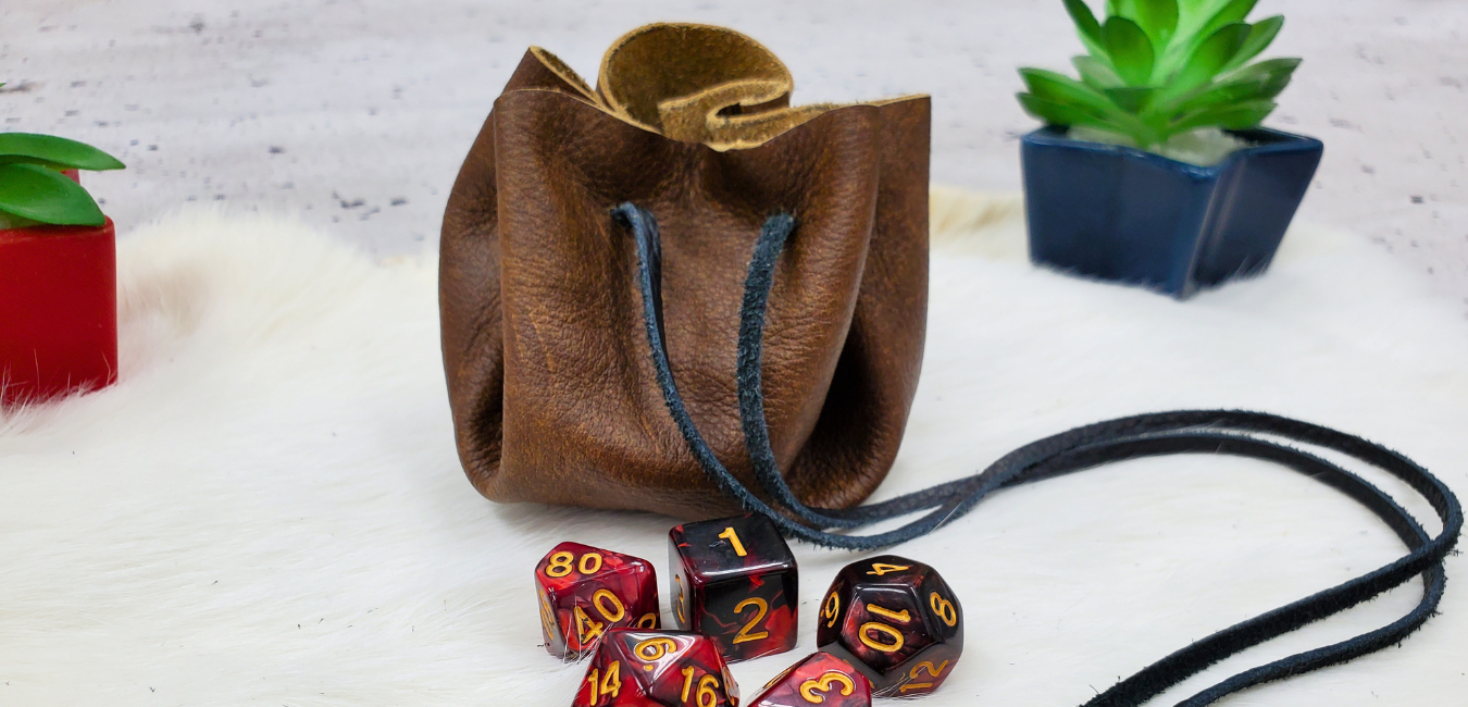 No Needle, No Problem: DIY Leather Dice Bag (No Sew + A Free Template!)