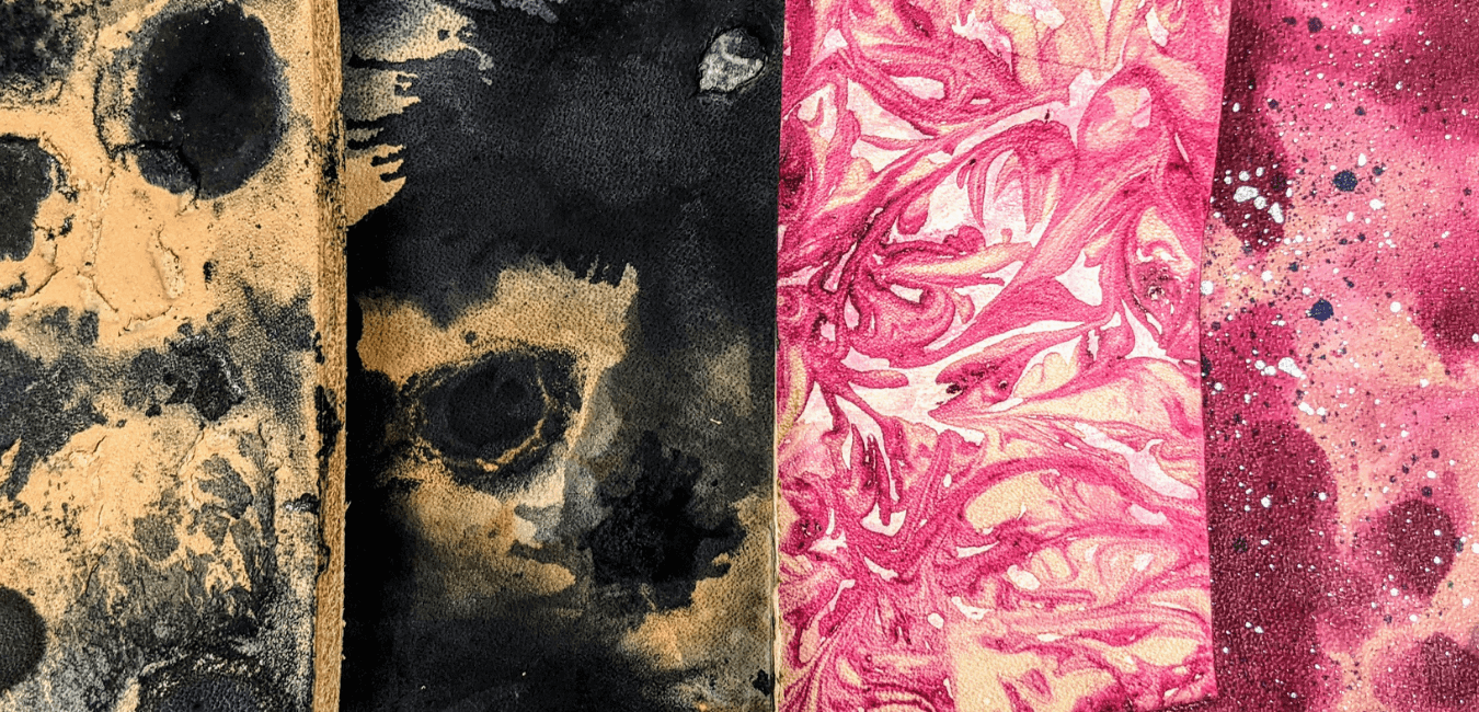 Learn How-To Marble Or Tie Dye Leather, Quick & Easy!