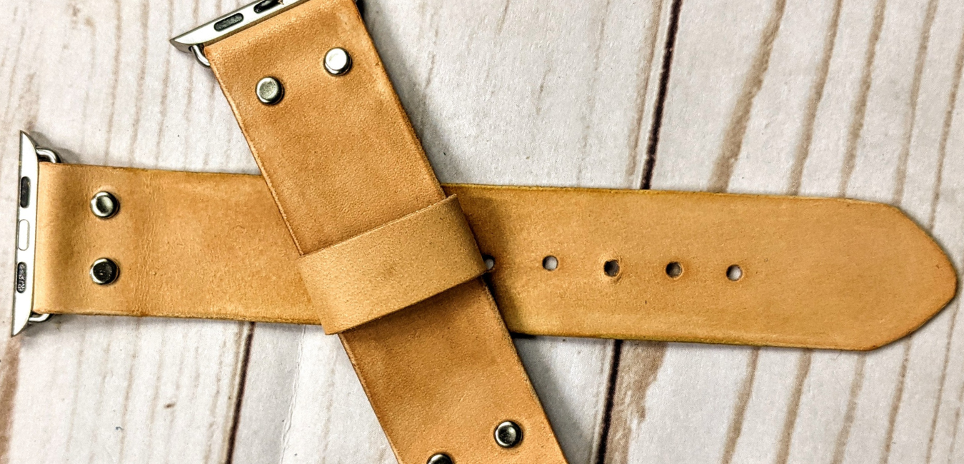  (Scissors Pattern) Patterned Leather Wristband Strap