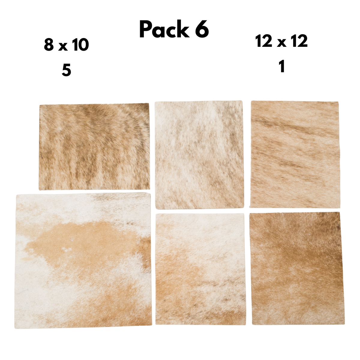 Hair-On Cowhide Leather Precut Packs – Assorted Colors & Patterns, 6 | The Leather Guy