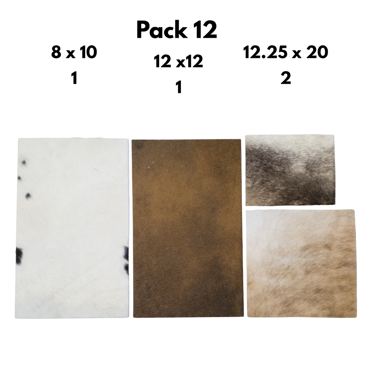 Hair-On Cowhide Leather Precut Packs – Assorted Colors & Patterns, 12 | The Leather Guy