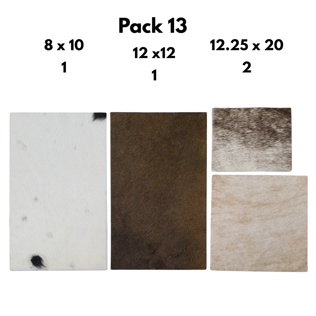 Hair-On Cowhide Leather Precut Packs – Assorted Colors & Patterns, 13 | The Leather Guy