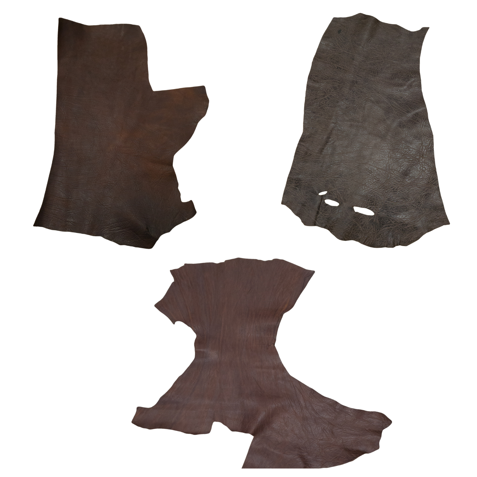 Bison Project Pieces,3-7 oz, 1-6 Sq Ft, Medium to Dark Brown / 1-2 Sq Ft | The Leather Guy
