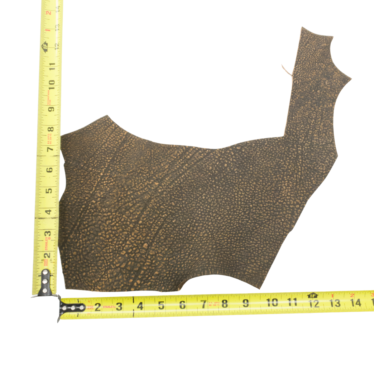 Genuine Giraffe Leather Hides, Brown Safari Non-Stock, 4-5 oz, 1-5 Sq Ft, 1 (< 1 Sq Ft) | The Leather Guy