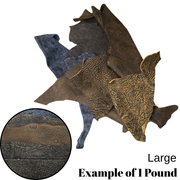 In Store - Giraffe, 4.5 - 5.5 oz, Chrome Tan Scrap, 1 pound Bag, | The Leather Guy
