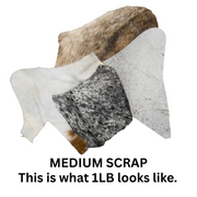 Mixed Colors, Hair-on Cowhide Scrap Remnant Bags, | The Leather Guy