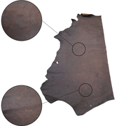 Sleeping Bear Dark Brown, 6.5-32 SqFt, 2-3 oz, Pull up Sides & Pieces, Crazy Buffalo, Side / 18-20 Lowgrade | The Leather Guy