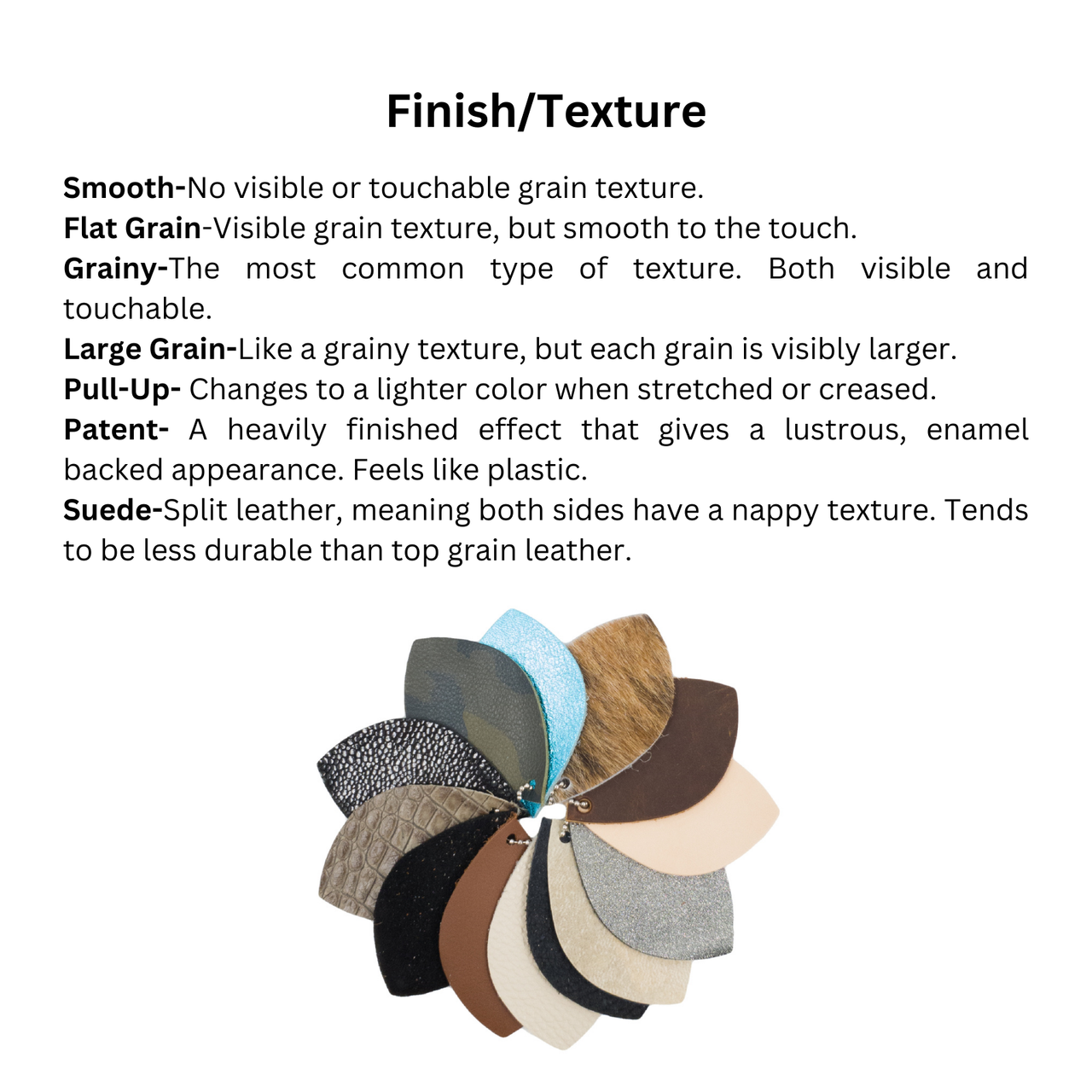 Leather Reference Sample Ring Beginner Information | The Leather Guy
