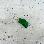 Craft Grade Rabbit Foot Keychain – Assorted Colors – Real Fur for Crafts, Christmas Green | The Leather Guy