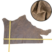Embossed, 4-21 Sq Ft Upholstery Cowhide Project Pieces, Antique Camel / 6 / 1 | The Leather Guy
