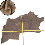 Embossed, 4-21 Sq Ft Upholstery Cowhide Project Pieces, Antique Camel / 8 / 1 | The Leather Guy