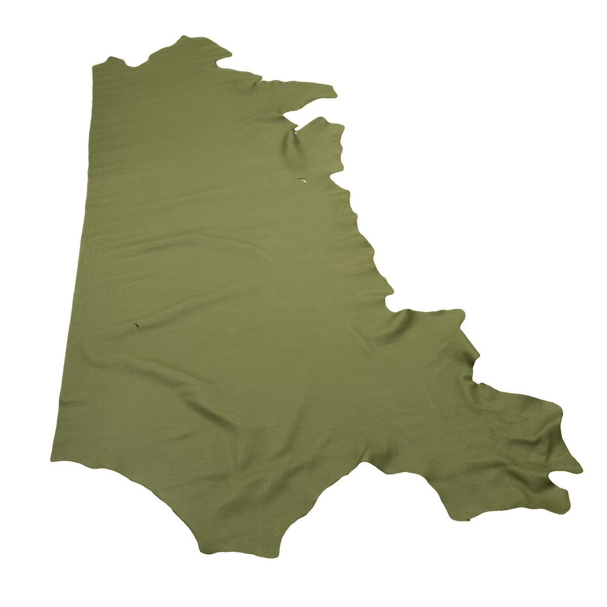 Army Green Cowhide Leather – Pebble Grain 3–4 oz | Fort Bliss Green, Side / 15 - 17 | The Leather Guy