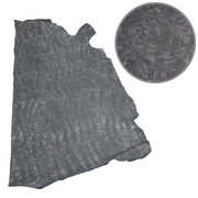 Fashion Embossed, 2-20 Sq Ft, Non-Stock Handbag Cowhide Sides and Project Pieces, Autumn Blues / 18-20 / 1 | The Leather Guy