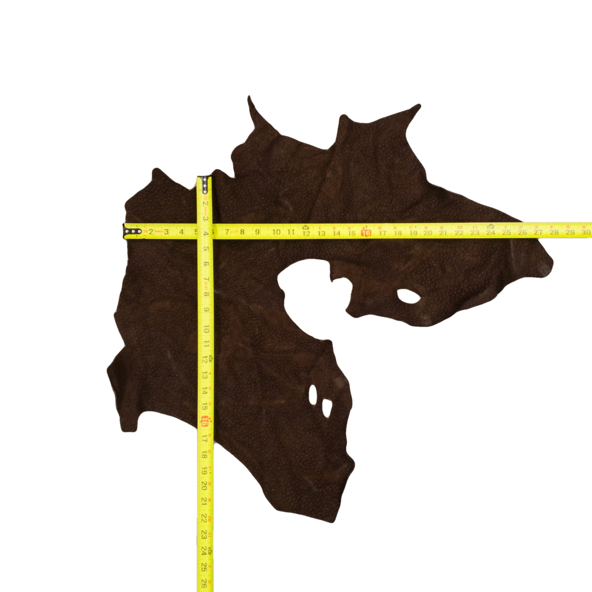 Genuine Carpincho (Capybara) Leather, 3 - 4 oz, Chrome Tan Project Pieces, Brown / 2 Sq ft / 1 | The Leather Guy