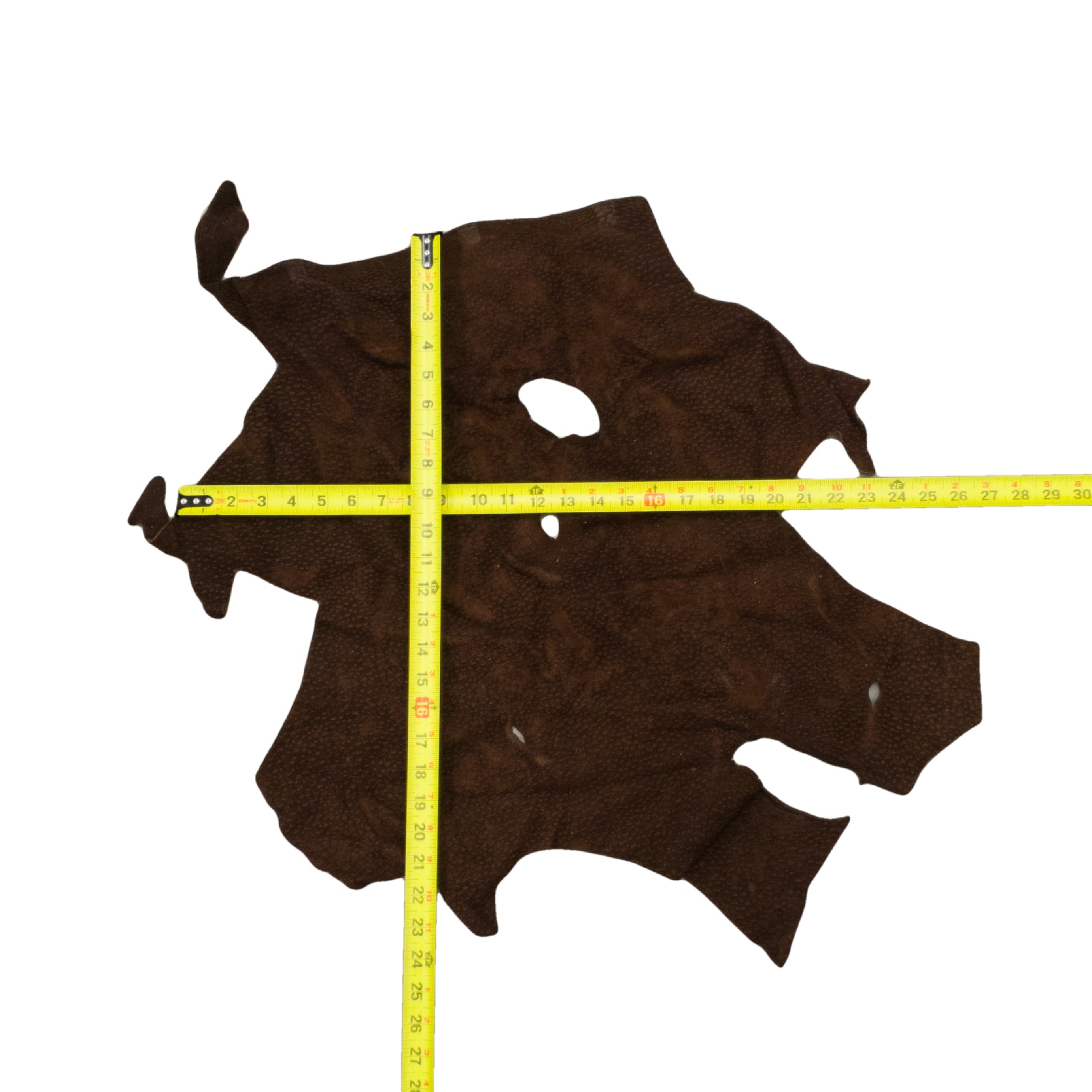 Genuine Carpincho (Capybara) Leather, 3 - 4 oz, Chrome Tan Project Pieces, Brown / 2 Sq ft / 2 | The Leather Guy