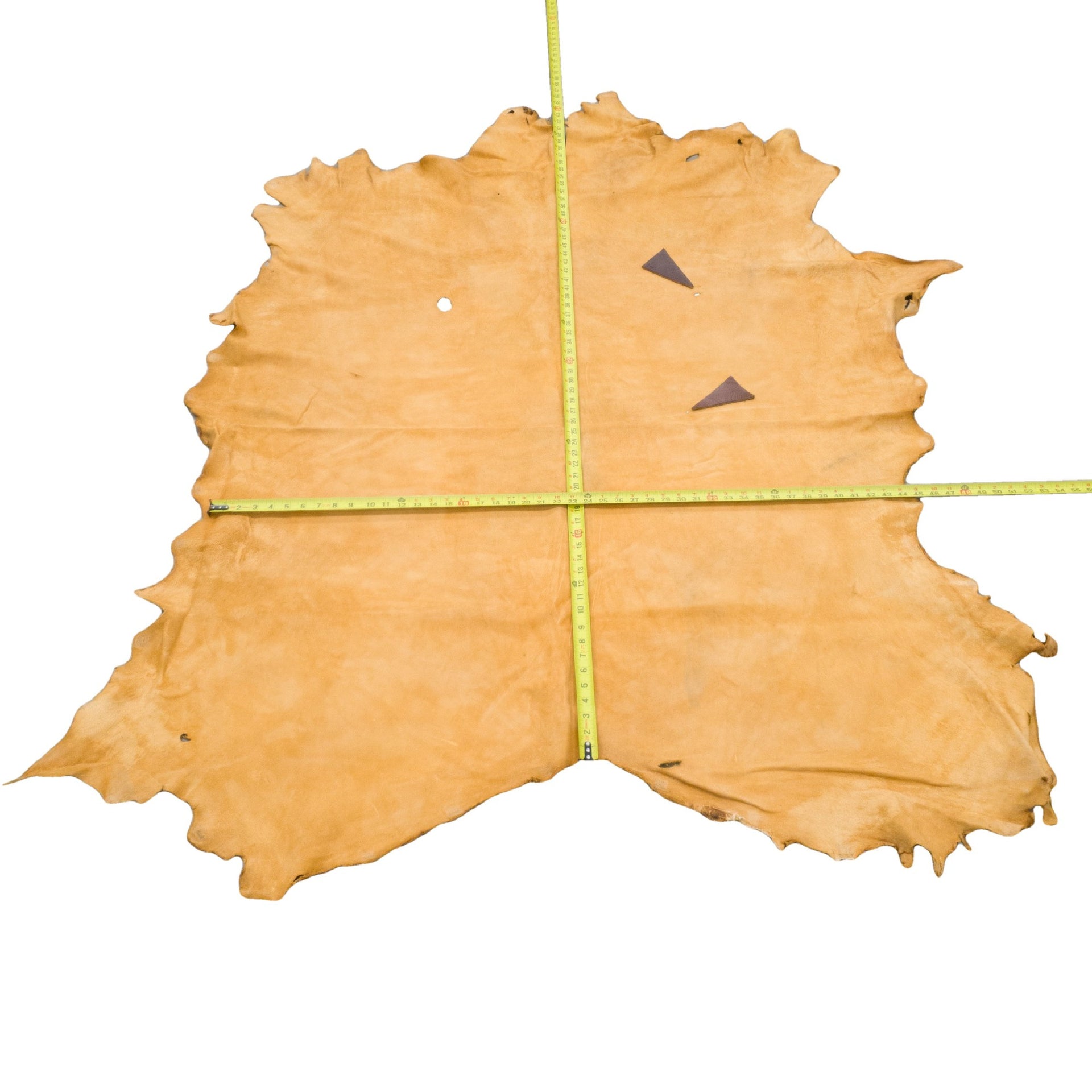 Smoke Commercial Brain Tanned Elk, 26 Sq Ft / Economy / Hide 1 / 3-4 | The Leather Guy