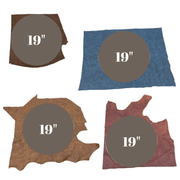 Upholstery Project Pieces Cowhide Leather – 2–4 oz Various Grain – Fits 14” & 19” Bar Stool Tops, | The Leather Guy
