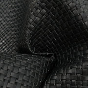 Basket Weave Black, 3-4 oz Fashion,  Pre-cuts, 4 x 6 | The Leather Guy