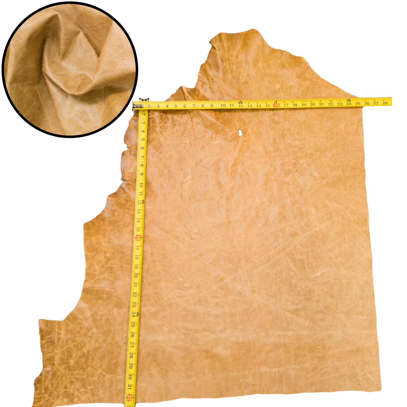 Light Browns, 4-20 Sq Ft Upholstery Cowhide Project Pieces, Beach Sand / 6 / 2 | The Leather Guy