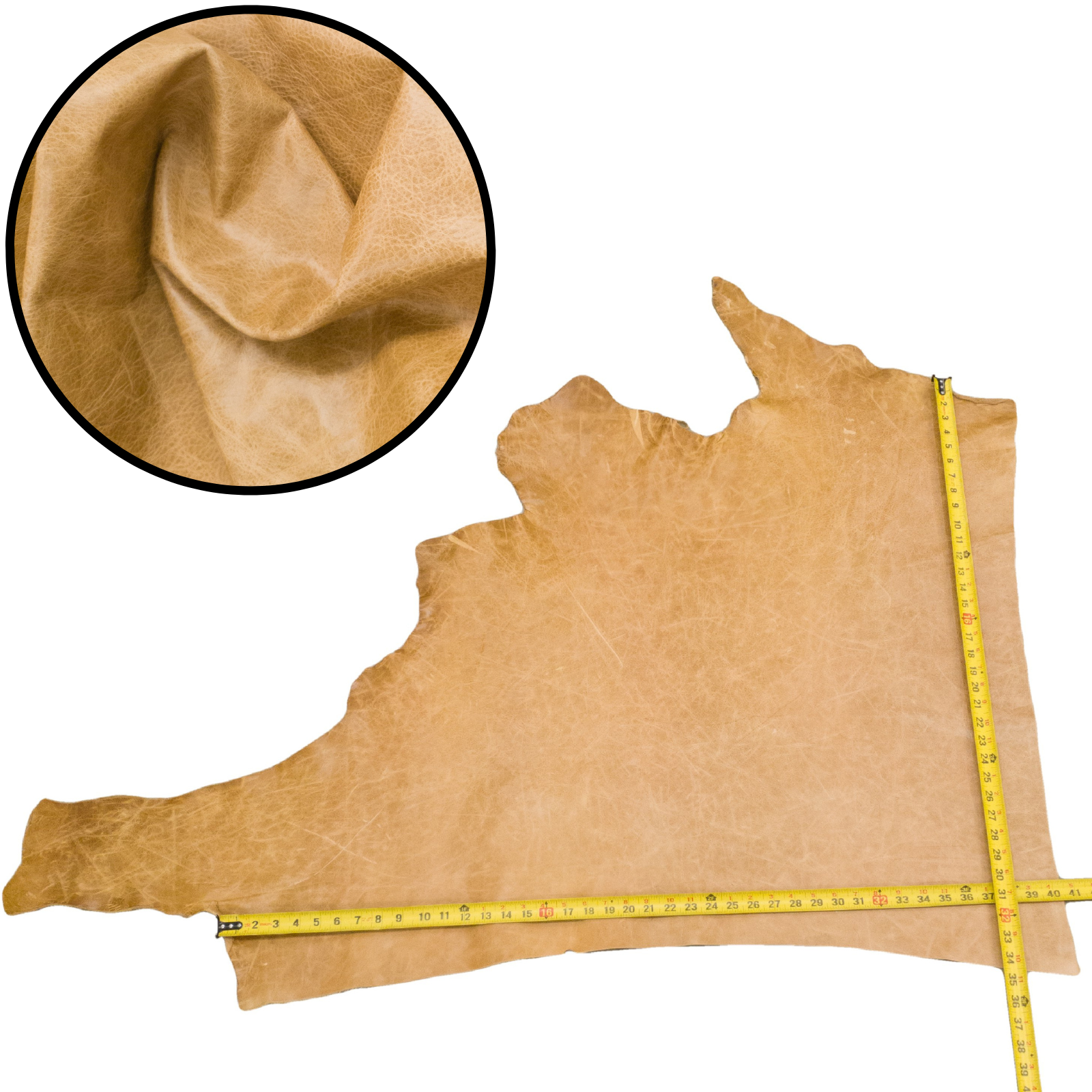 Light Browns, 4-20 Sq Ft Upholstery Cowhide Project Pieces, Beach Sand / 7 / 2 | The Leather Guy