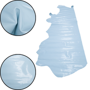 Solid Colors, Patent Cow Handbag Leather, Sides and Project Pieces, Beautiful Blue / Side / 15-17 Sq Ft | The Leather Guy