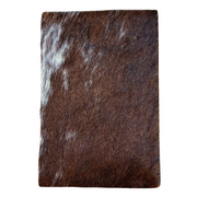 Bi Color Brown and Off White Hair on Cow Hide Pre-cuts, | The Leather Guy