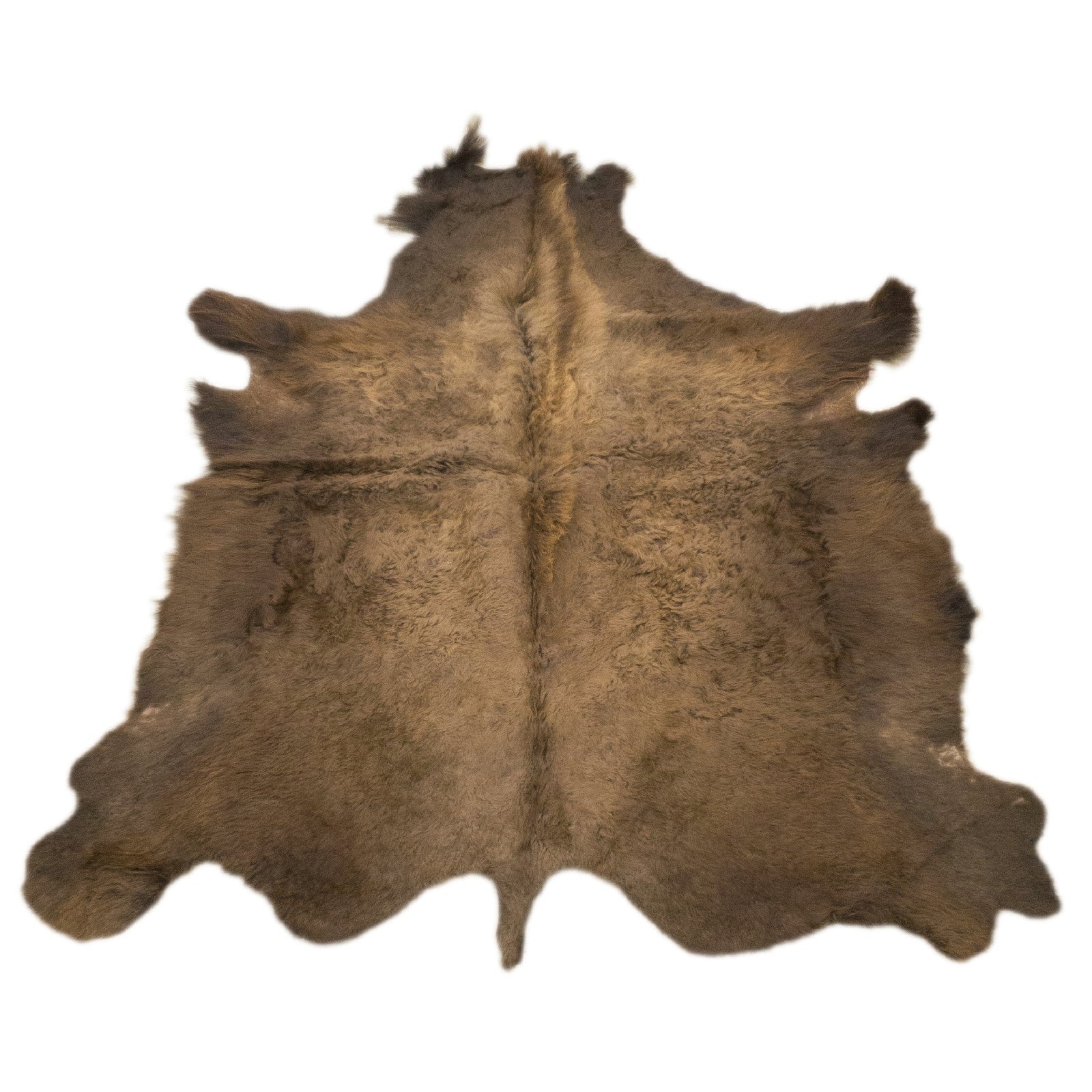 Hair on Bison Rug Tanned Hide Buffalo Robe 64" x 80",  | The Leather Guy