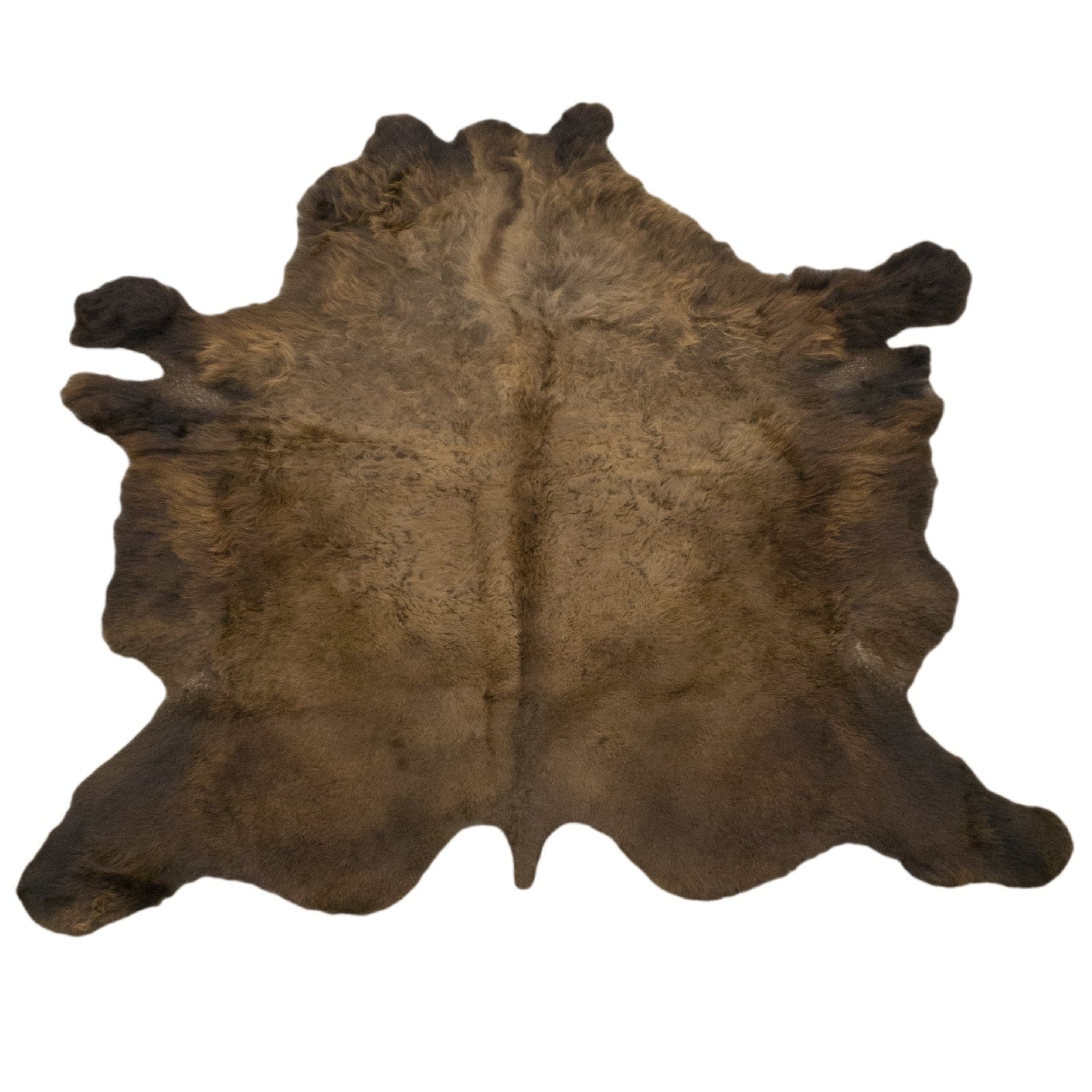 Hair on Bison Rug Tanned Hide Buffalo Robe 73" x 82",  | The Leather Guy