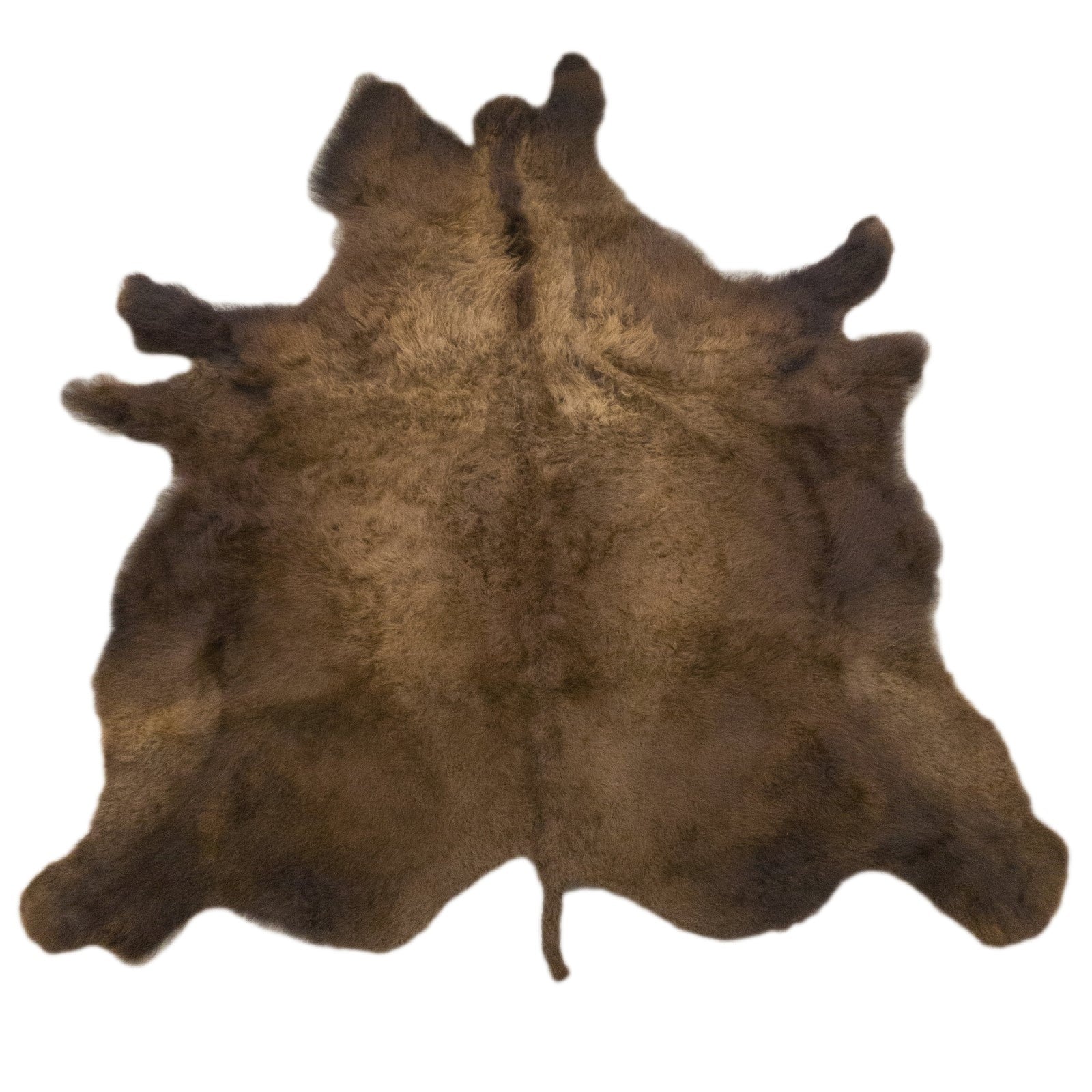 Hair on Bison Rug Tanned Hide Buffalo Robe 63" x 76",  | The Leather Guy