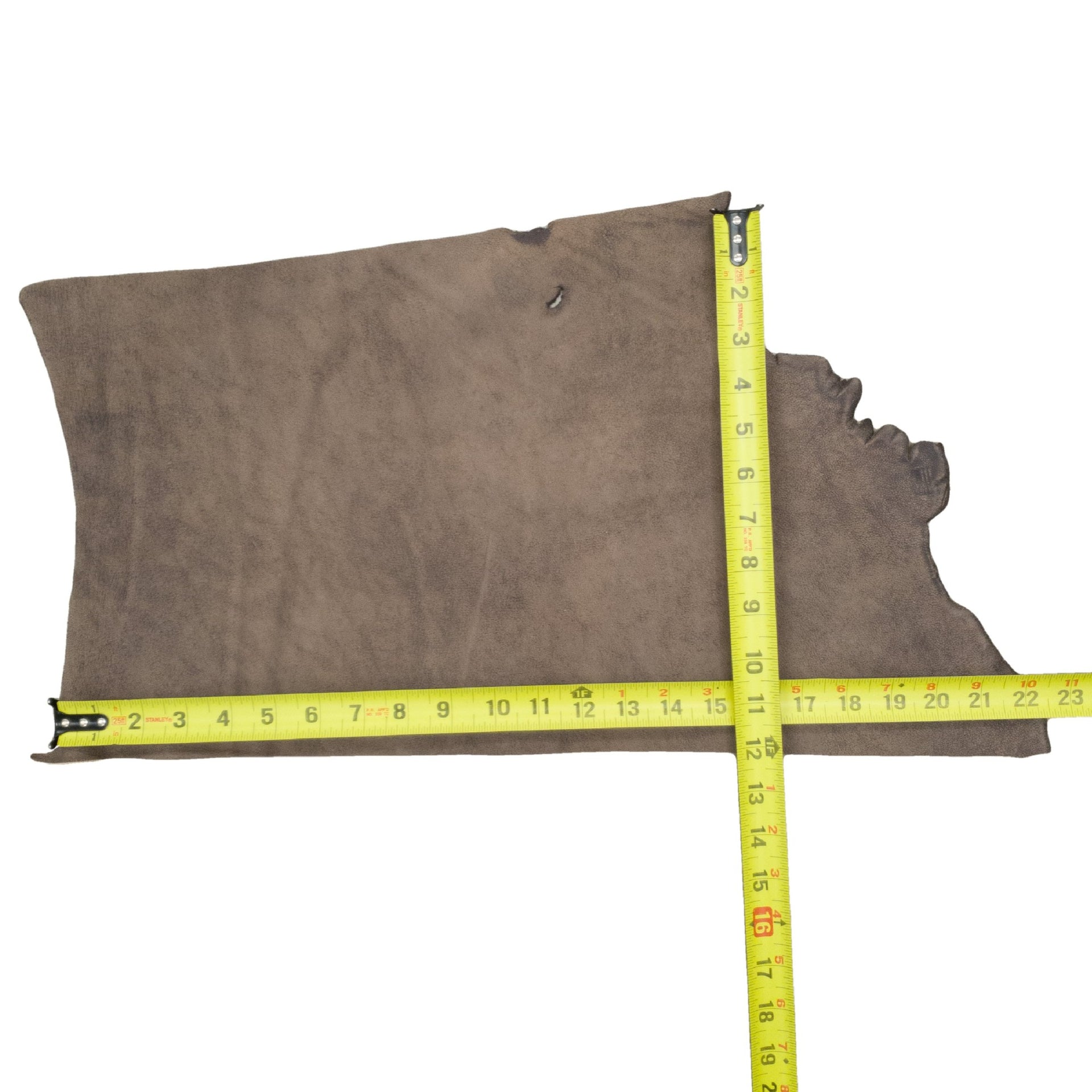 Genuine Camel Bitter Chocolate, Nubuck Leather, 3-4 oz, Project Pieces, 1.5 Sq Ft | The Leather Guy
