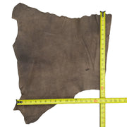 Genuine Camel Bitter Chocolate, Nubuck Leather, 3-4 oz, Project Pieces, 2.25 Sq Ft | The Leather Guy