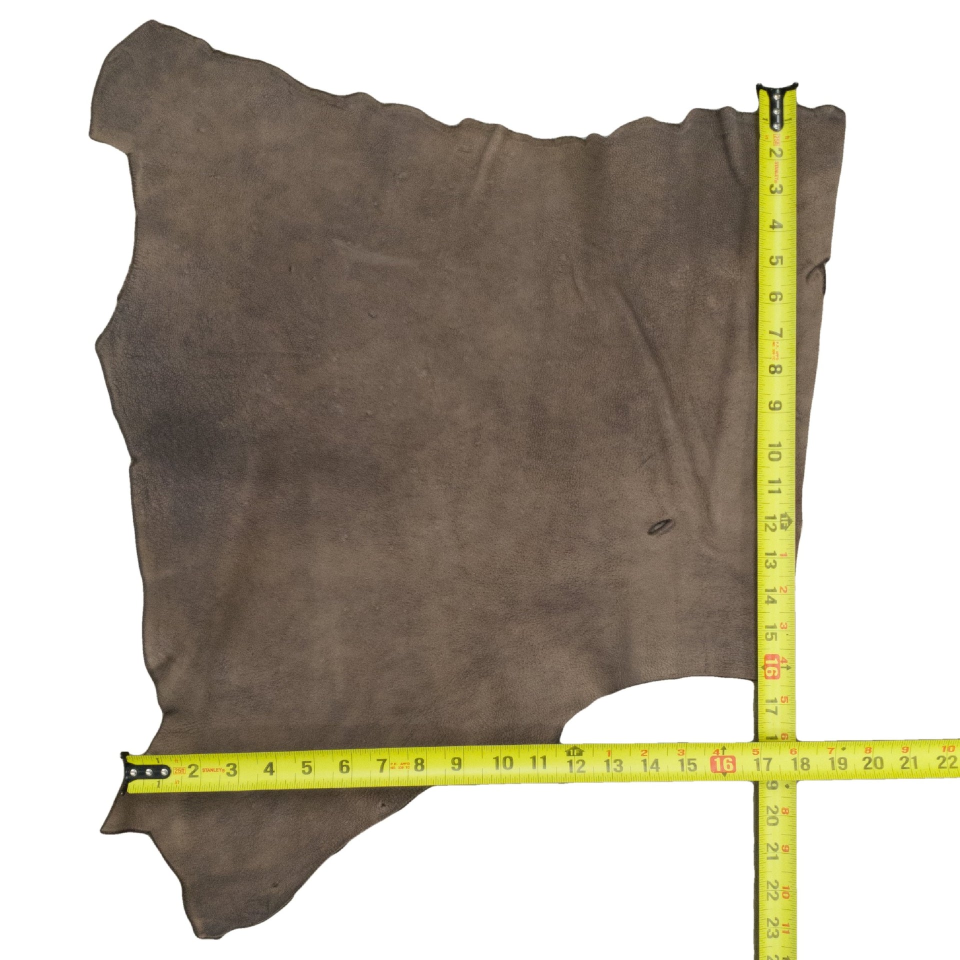 Genuine Camel Bitter Chocolate, Nubuck Leather, 3-4 oz, Project Pieces, 2.25 Sq Ft | The Leather Guy