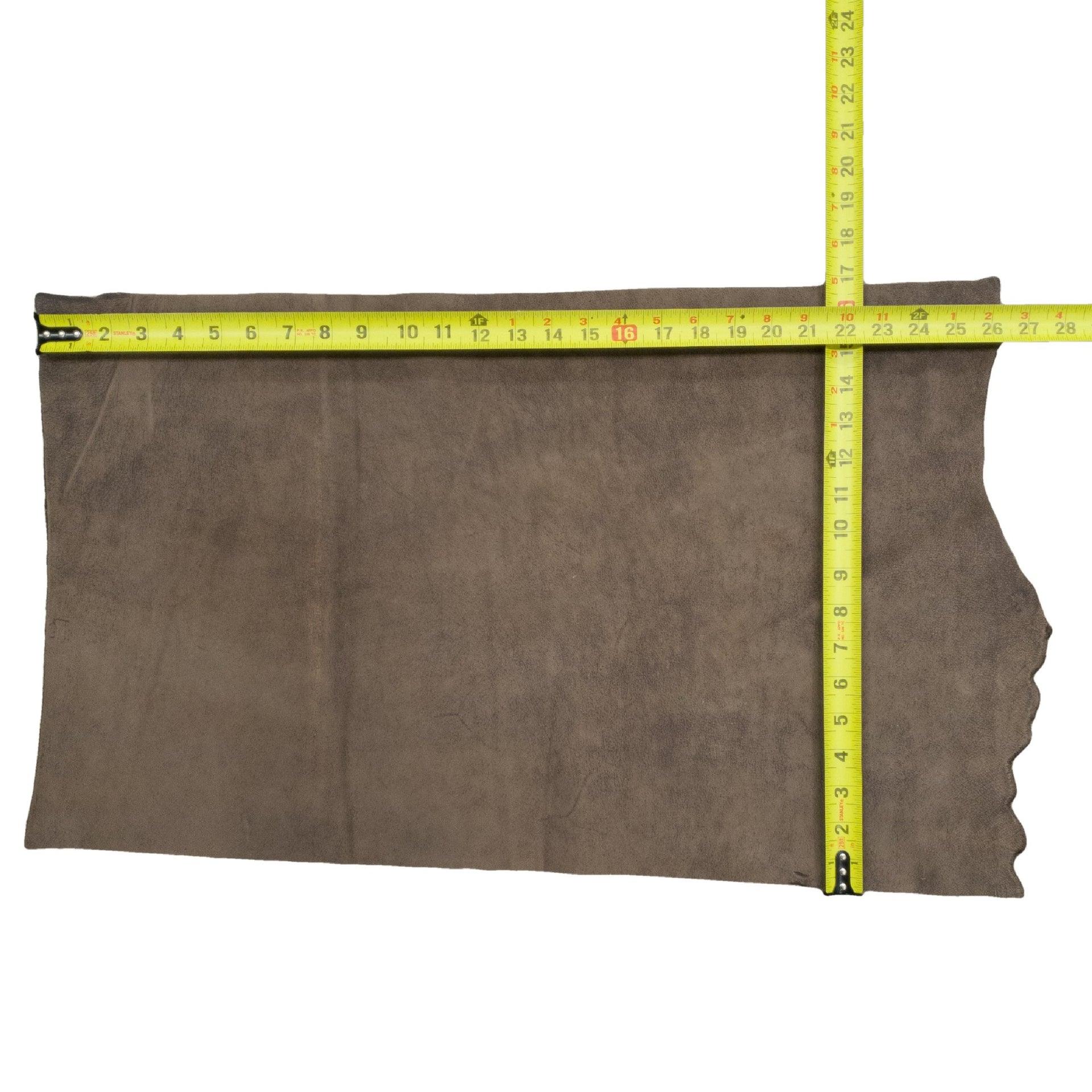 Genuine Camel Bitter Chocolate, Nubuck Leather, 3-4 oz, Project Pieces, 3.25 Sq Ft (1) | The Leather Guy