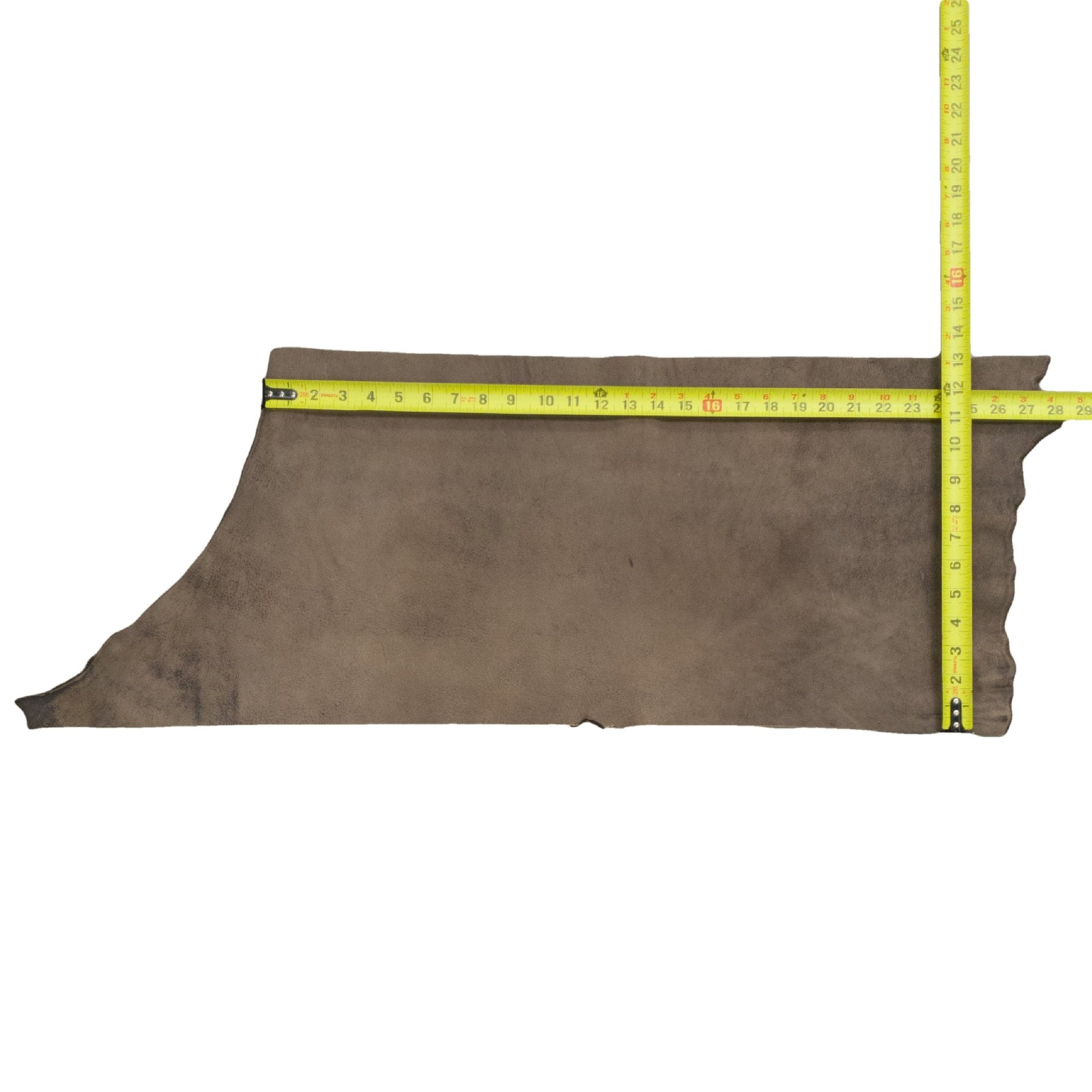Genuine Camel Bitter Chocolate, Nubuck Leather, 3-4 oz, Project Pieces, 2.75 Sq Ft | The Leather Guy
