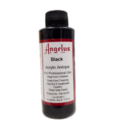 Angelus Acrylic Antique Leather Finish 4 oz | Leather Antique, Black | The Leather Guy