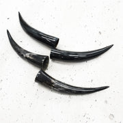 13" - 17" Pairs, Black, Polished Cow Horns, | The Leather Guy