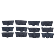 Caiman Project Piece Bundles, Various Colors Genuine Hide, Black Crowns / 12 Pack / Small | The Leather Guy