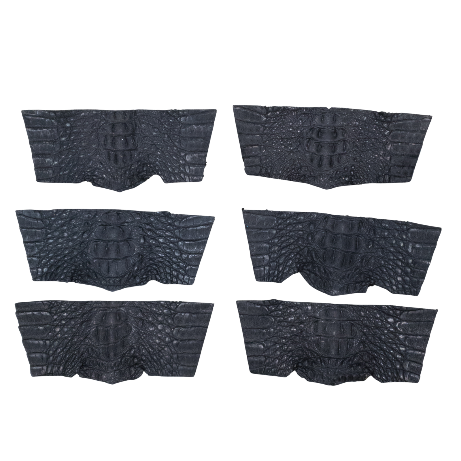 Caiman Project Piece Bundles, Various Colors Genuine Hide, Black Crowns / 6 Pack / Small | The Leather Guy