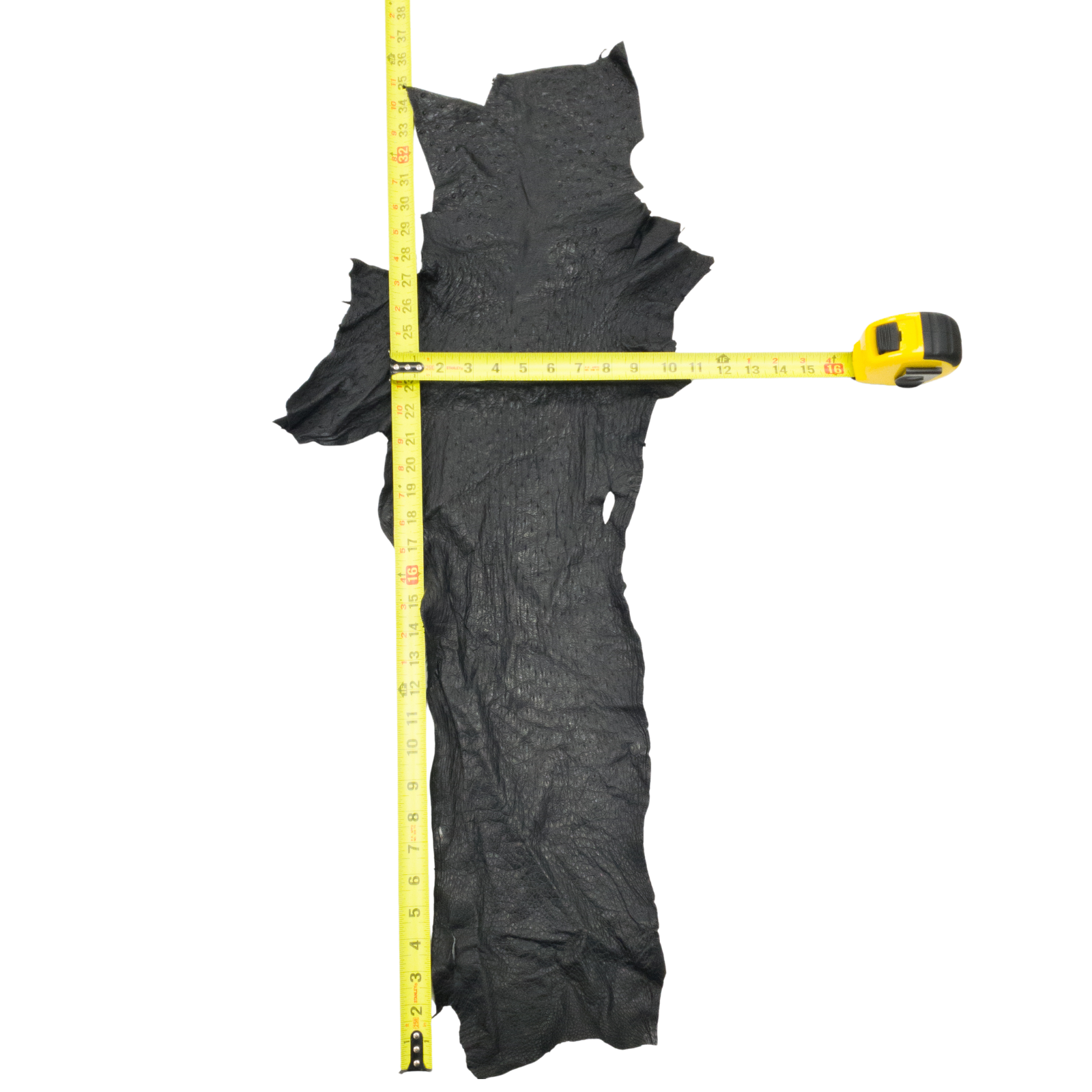 Ostrich, 1-2 Sq Ft, Project Pieces, Black / 2 Sq Ft / 3 | The Leather Guy
