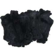 Soft Rabbit Fur Pelt - Black,  | The Leather Guy