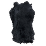 Soft Rabbit Fur Pelt - Black,  | The Leather Guy