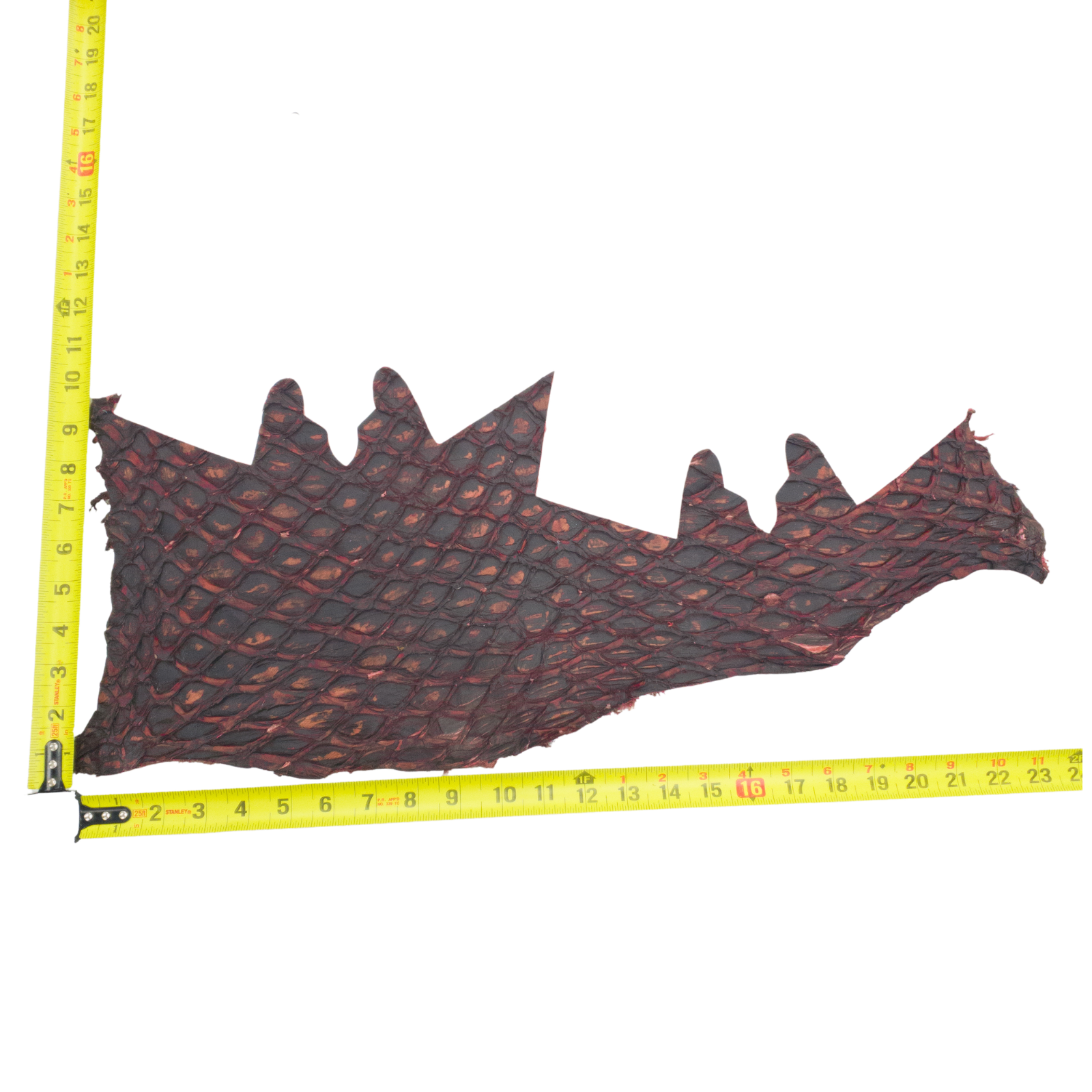 Pirarucu Amazon Bass Leather, Under 1 - 1 Sq Ft Project Pieces, Bleeding Heart / Under 1 Sq Ft / 3 | The Leather Guy