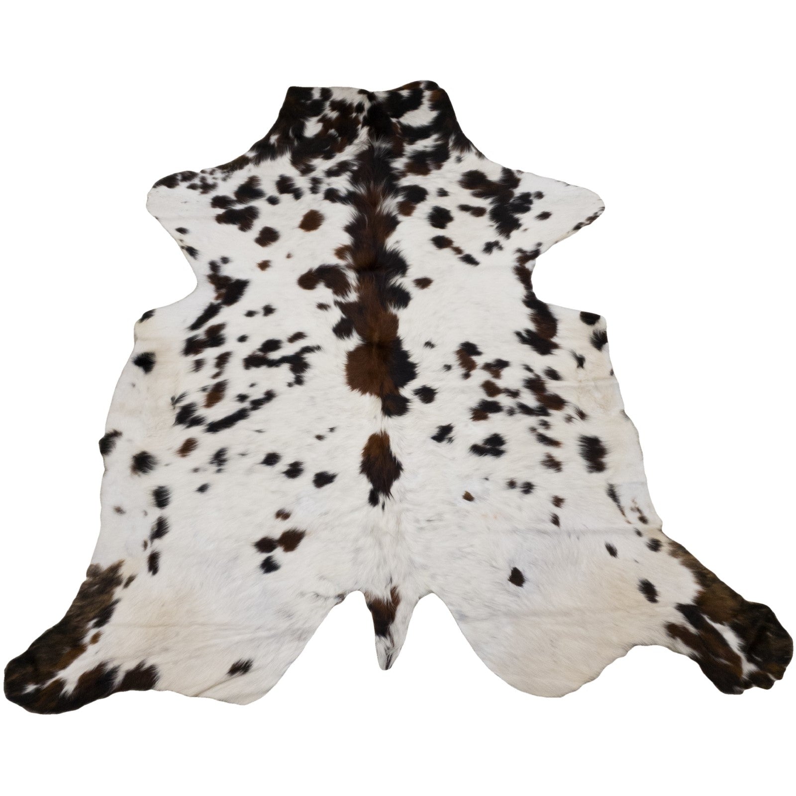 Tri-Color Black/Brown/Off White 44" x 82" Cowhide Rug,  | The Leather Guy