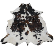 Tri-Color Black/Brown/Off White 47" x 78" Cowhide Rug,  | The Leather Guy