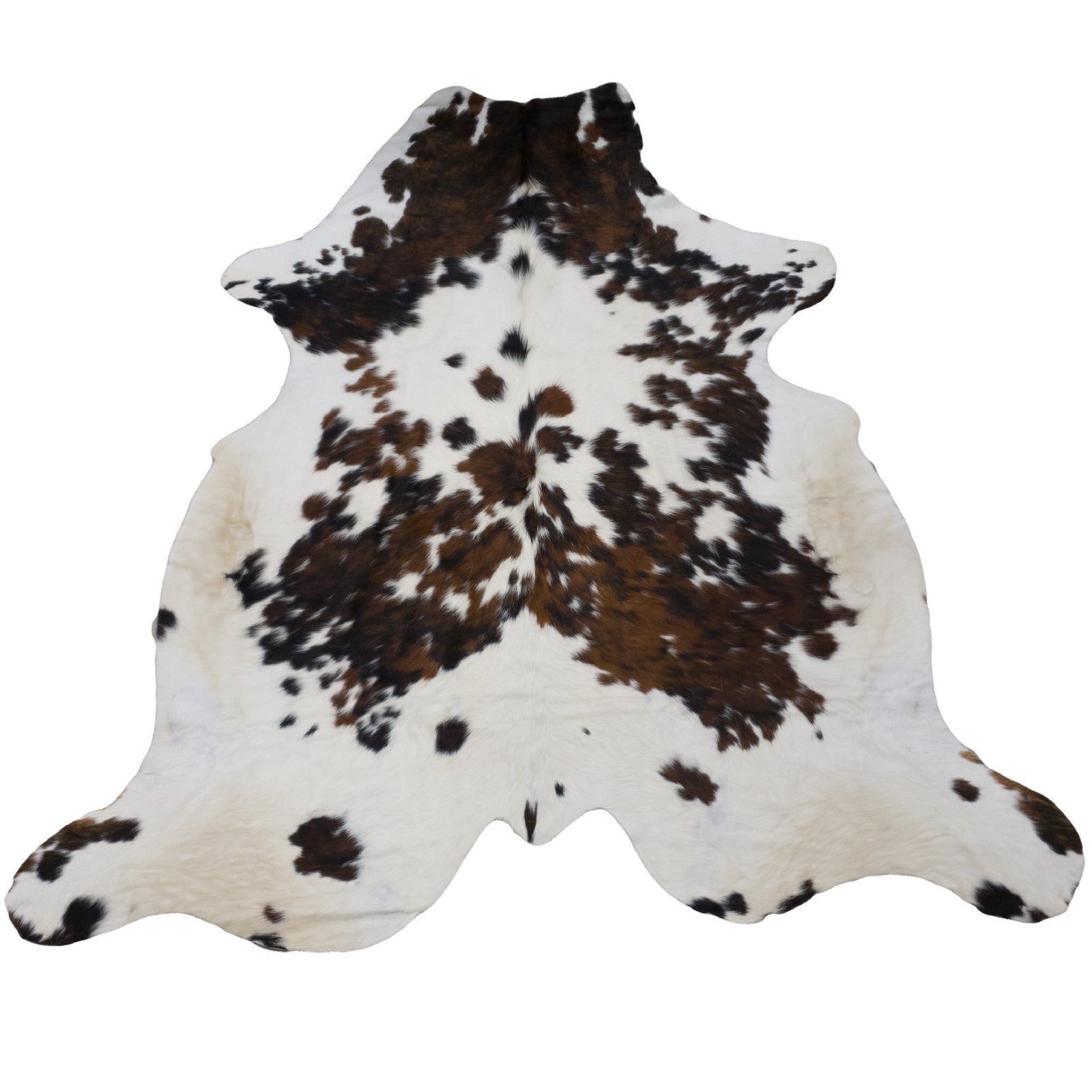 Spotted Brindle Black/Brown/Off White 47" x  78" Cowhide Rug,  | The Leather Guy