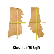 Genuine Ostrich, 0.5-2 Sq Ft, Project Pieces, Desert Sand / Small | The Leather Guy