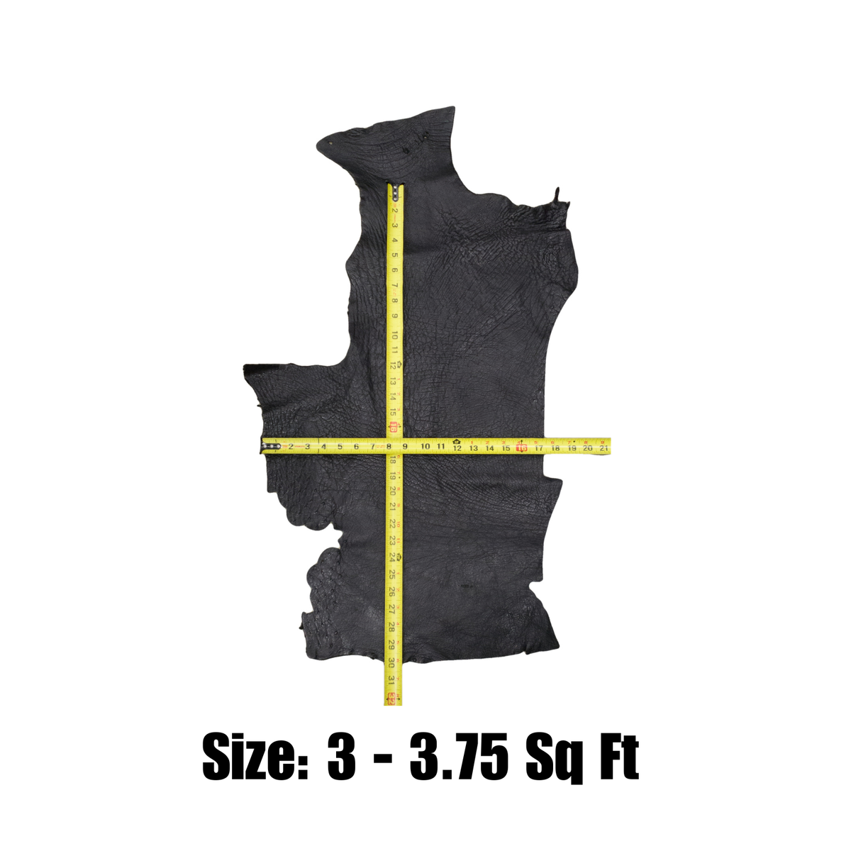 Genuine Ostrich, 0.5-2 Sq Ft, Project Pieces, Black / X-Large | The Leather Guy