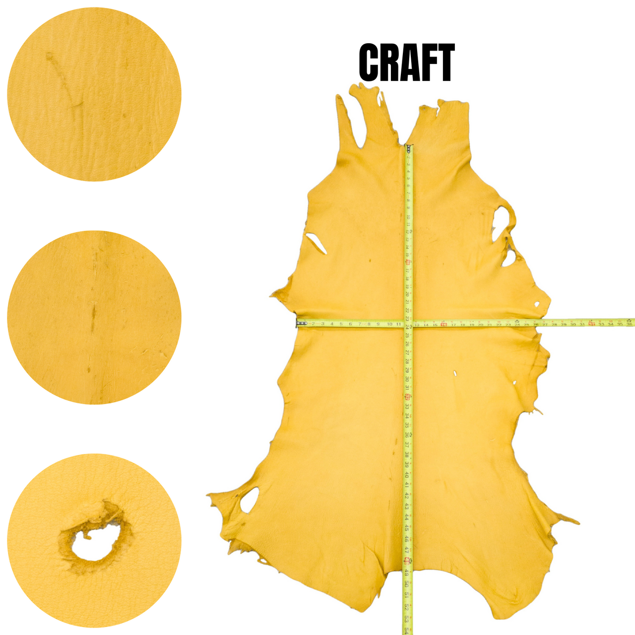 Saddle, 35 oz, 816 SF, Colorado Buckskin Deer Hides Craft / 810 / 45 oz The Leather Guy